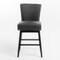 Contemporary Home Living 44.5" Charcoal Gray and Brown Swivel High Back Barstool